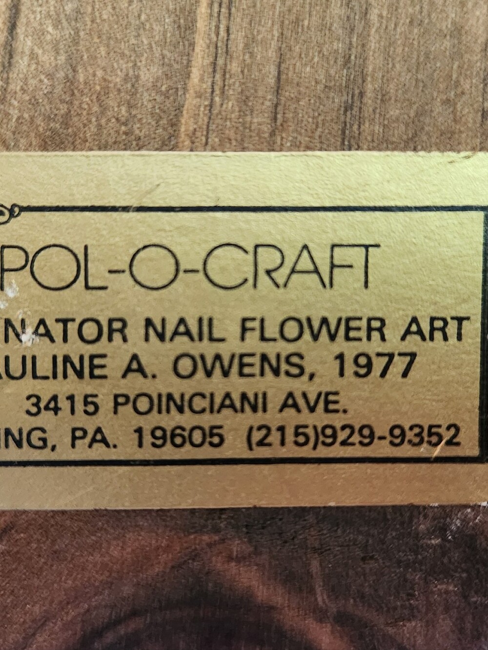 3D Art Vintage Flower Wood Plaque Nail Pop Wall Decor - Picture 5 of 6